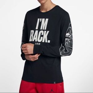 Jordan long sleeve black shirt (I’m back 3•18•95)